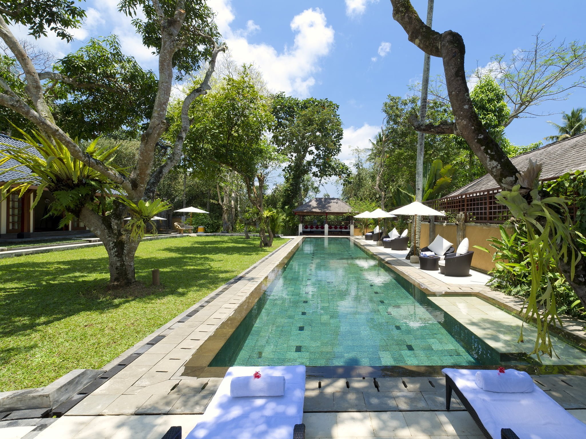 02 villa san view of pool from childrens room