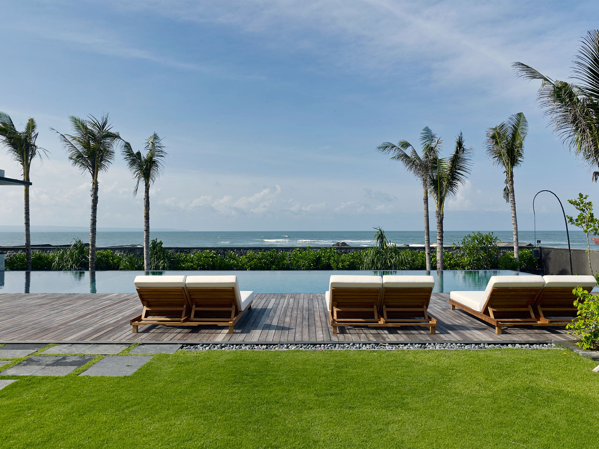 03 arnalaya beach house sunloungers by the pool