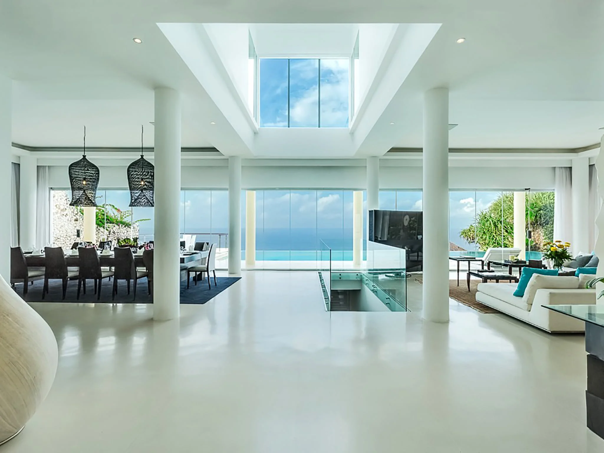 8. grand cliff front residence living room heart