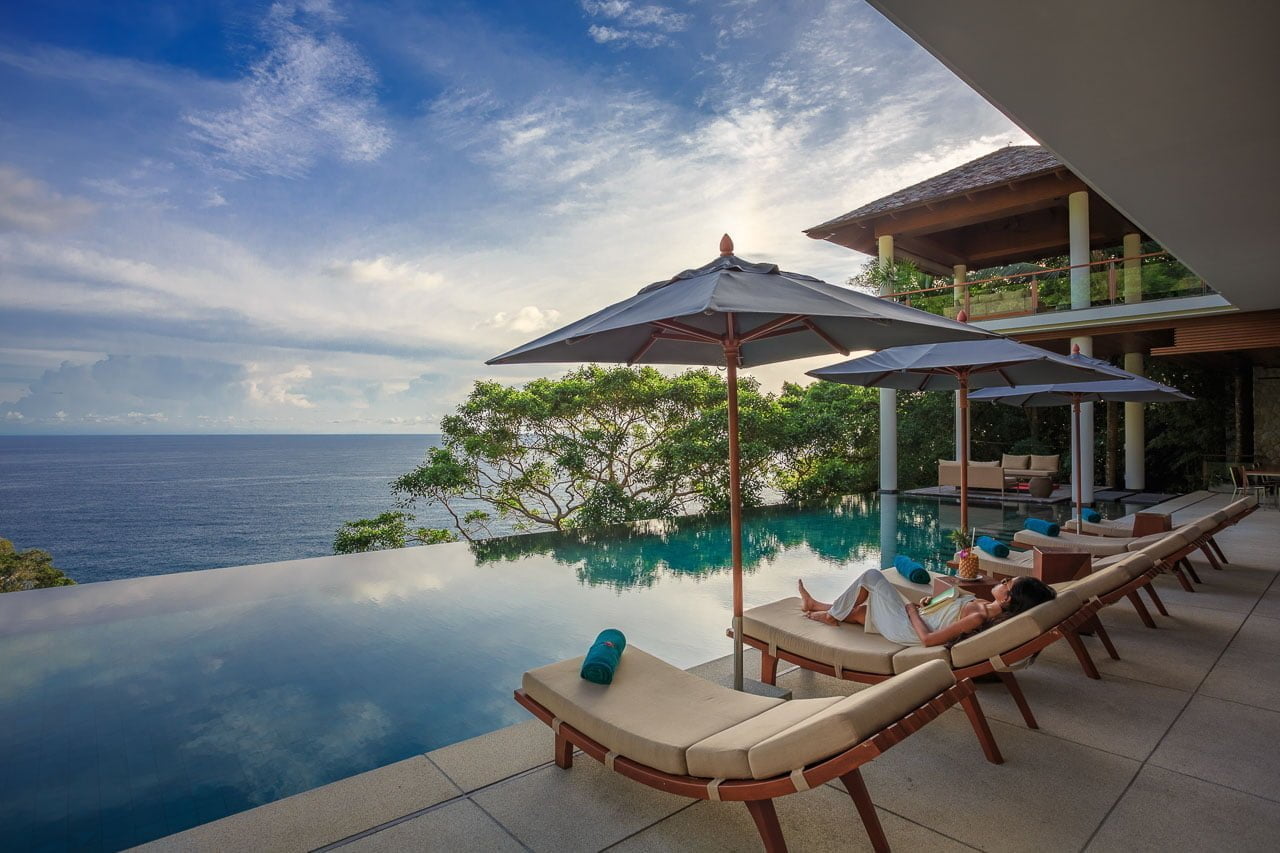 baan banyan relaxing poolside in the afternoon