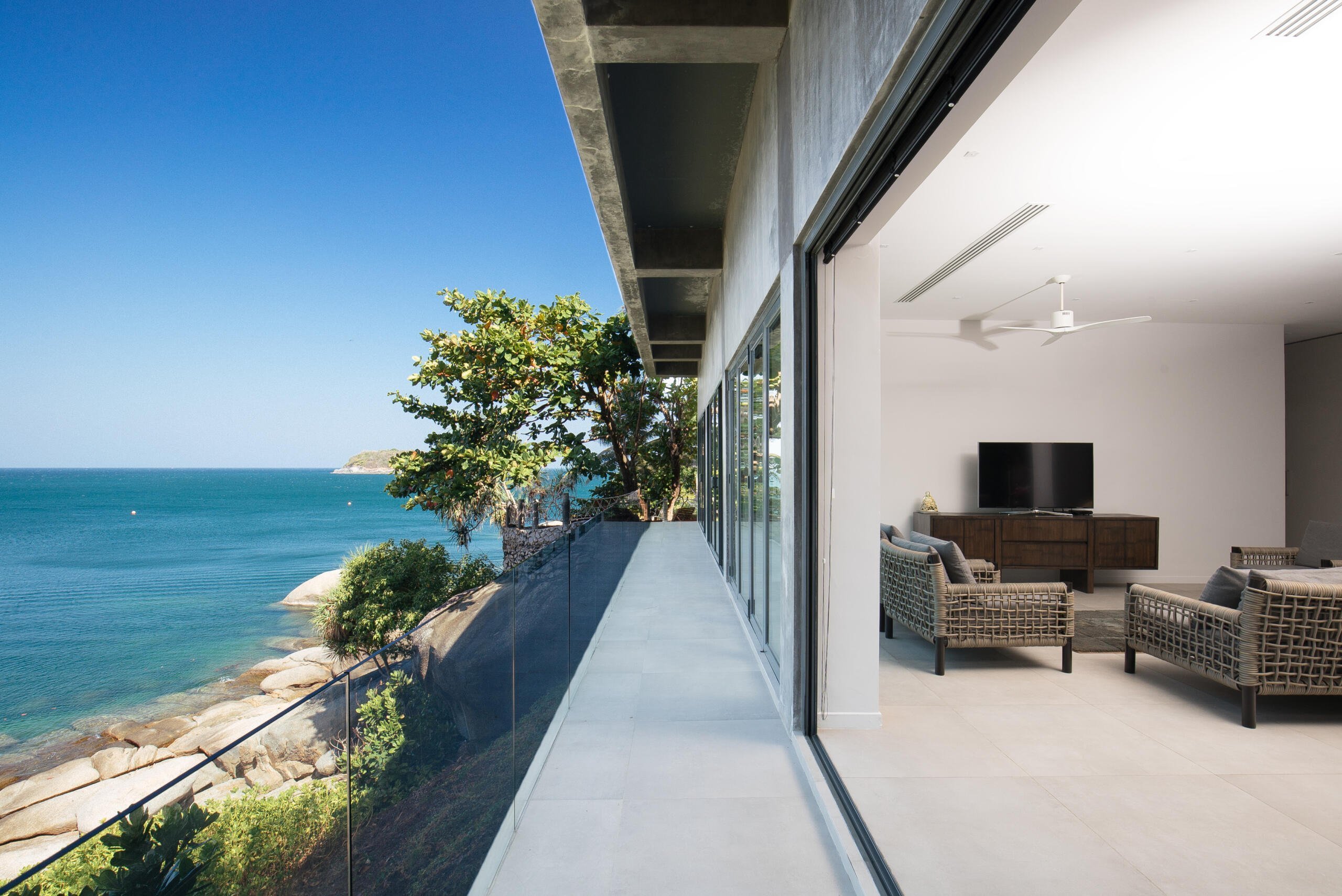 villa sunyata loft terrace overlooking the ocean
